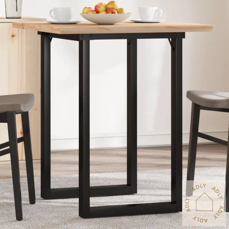 Spisebord O-Ramme 70X70X75,5 Cm Heltre Furu Og Stål