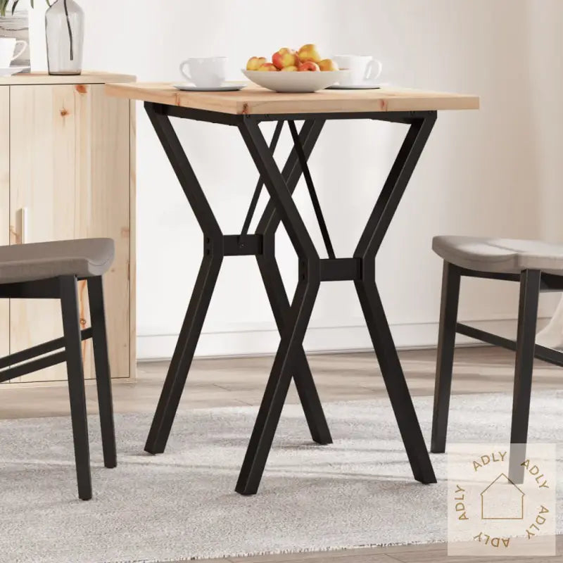 Spisebord Y-Ramme 80X50X75,5 Cm Heltre Furu Og Stål
