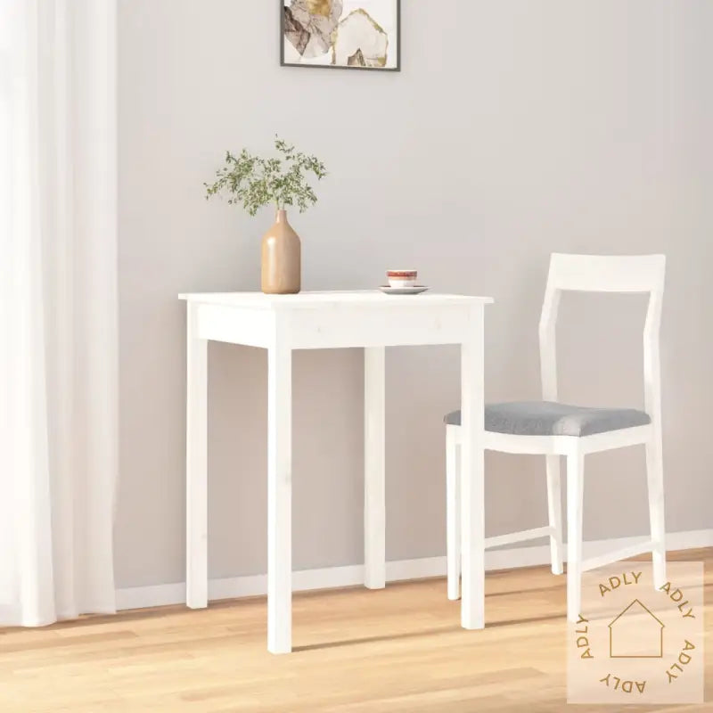 Sidebord Hvit 55X55X75 Cm Heltre Furu