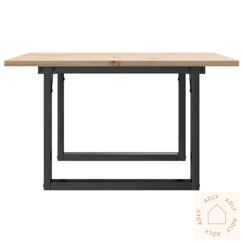 Salongbord O-Ramme 60X60X40 Cm Heltre Furu Og Stål