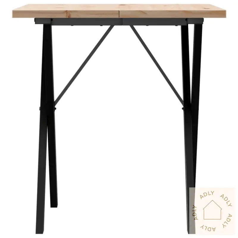 Spisebord X-Ramme 70X70X75,5 Cm Heltre Furu Og Stål
