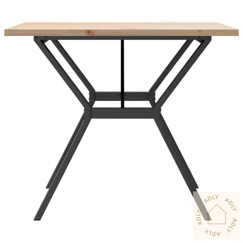 Spisebord Y-Ramme 90X90X75,5 Cm Heltre Furu Og Stål
