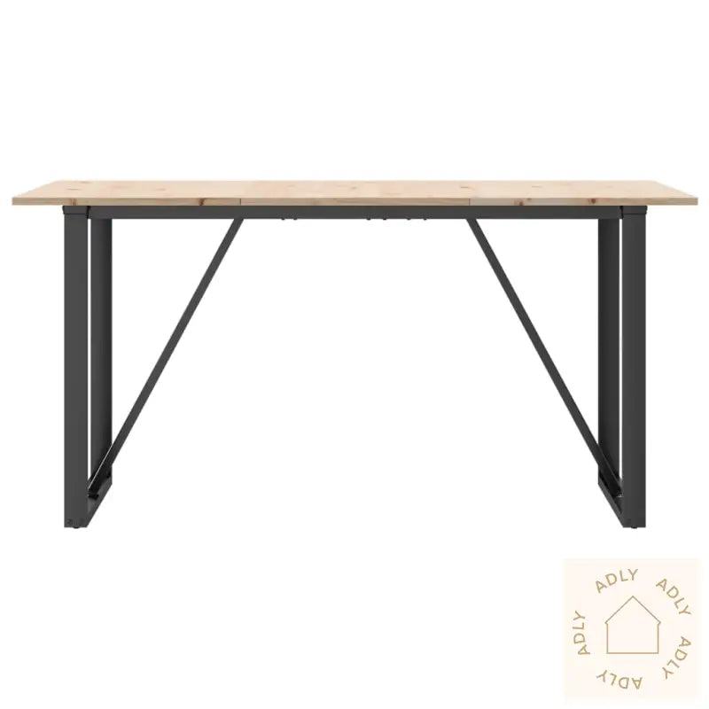 Spisebord O-Ramme 160X80X75 Cm Heltre Furu Og Stål