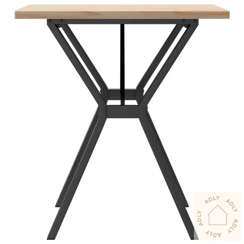 Spisebord Y-Ramme 70X70X75,5 Cm Heltre Furu Og Stål