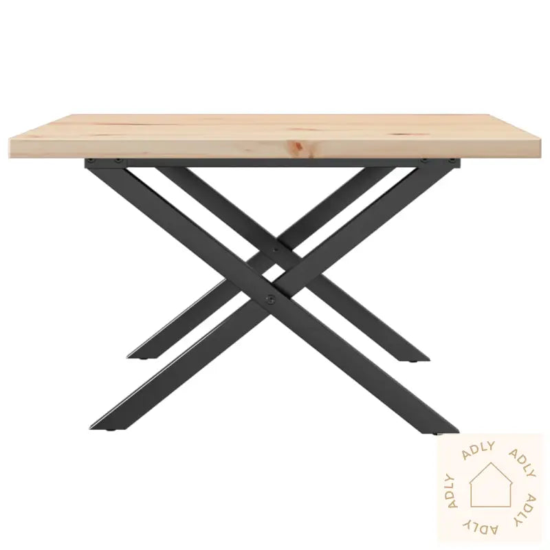 Salongbord X-Ramme 60X60X40,5 Cm Heltre Furu Og Stål
