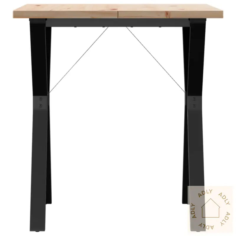 Spisebord Y-Ramme 70X70X75,5 Cm Heltre Furu Og Stål