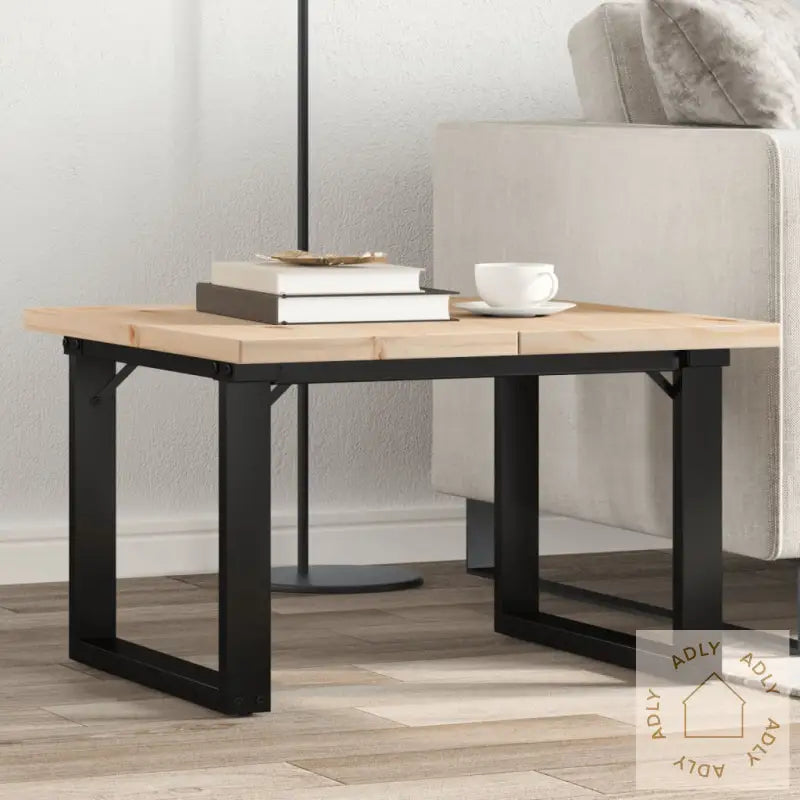 Salongbord O-Ramme 70X70X40,5 Cm Heltre Furu Og Stål
