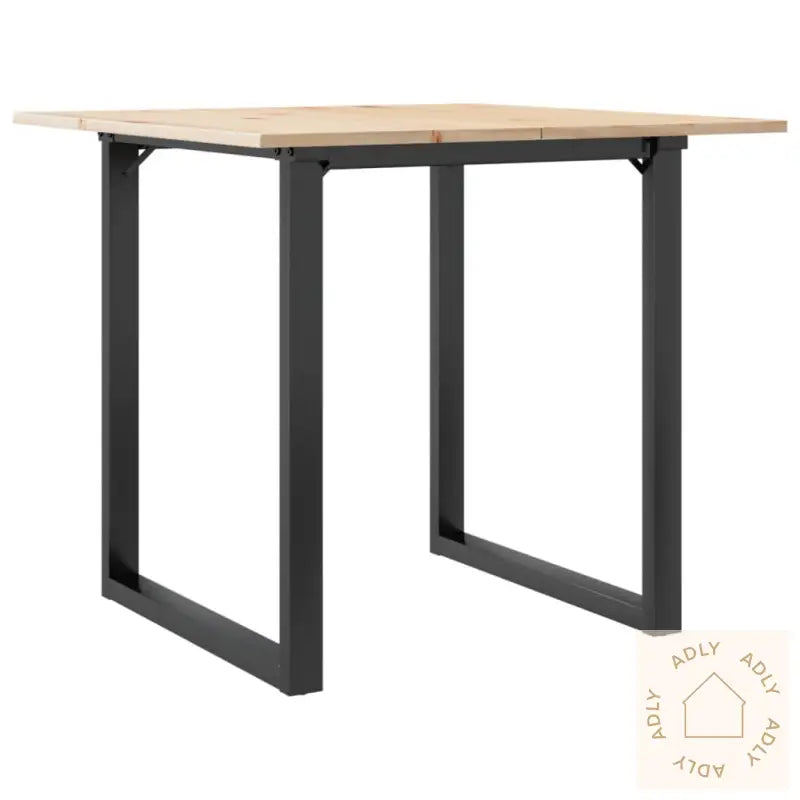 Spisebord O-Ramme 90X90X75 Cm Heltre Furu Og Stål