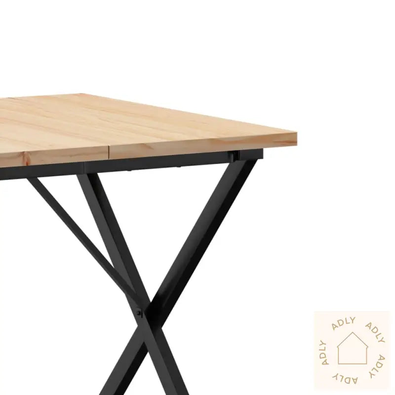 Spisebord X-Ramme 90X90X75,5 Cm Heltre Furu Og Stål