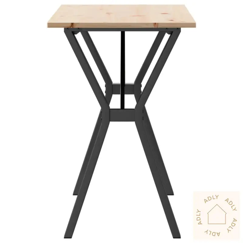 Spisebord Y-Ramme 100X50X75 Cm Heltre Furu Og Stål