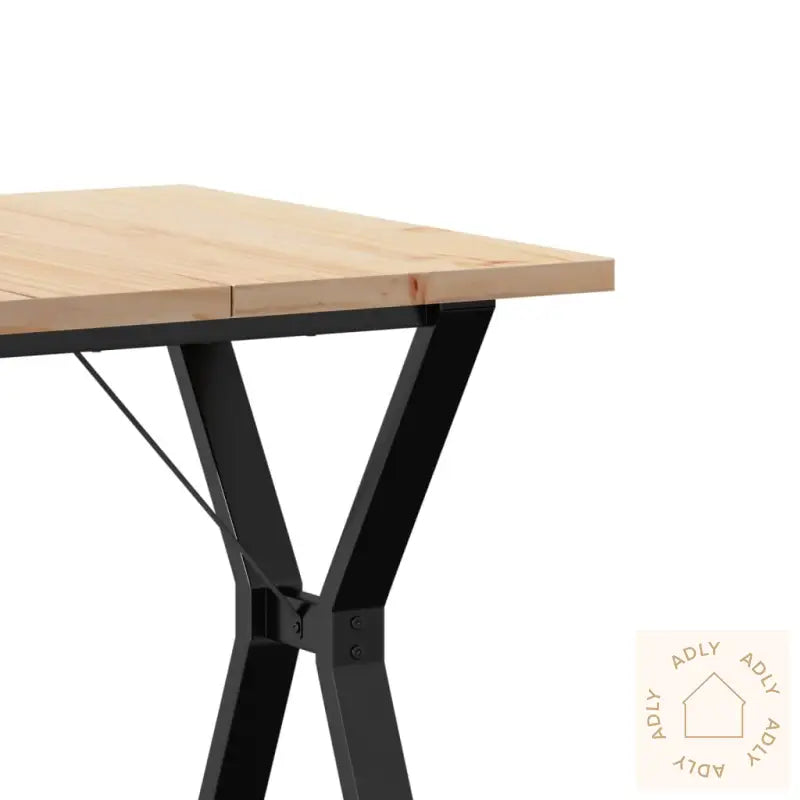 Spisebord Y-Ramme 70X70X75,5 Cm Heltre Furu Og Stål