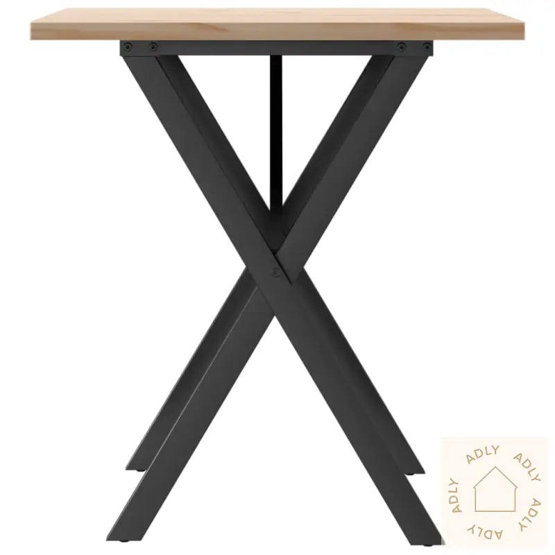 Spisebord X-Ramme 70X70X75,5 Cm Heltre Furu Og Stål