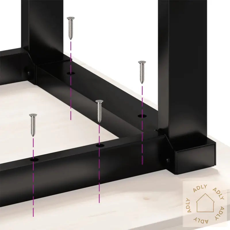 Salongbord O-Ramme 90X40X45,5 Cm Heltre Furu Og Stål