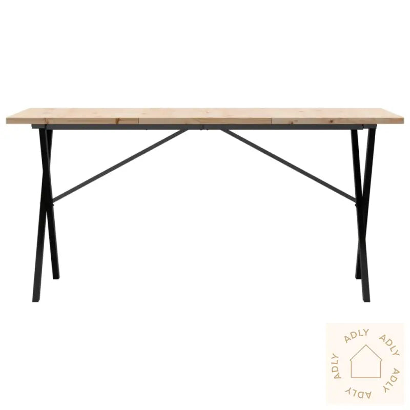 Spisebord X-Ramme 140X80X75,5 Cm Heltre Furu Og Stål