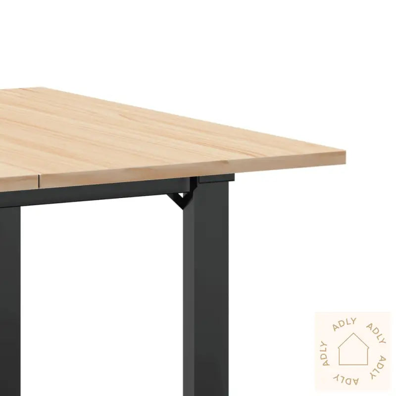Spisebord O-Ramme 90X90X75 Cm Heltre Furu Og Stål