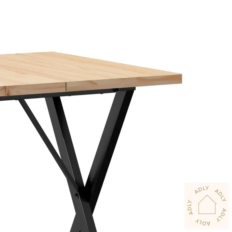 Spisebord X-Ramme 70X70X75,5 Cm Heltre Furu Og Stål