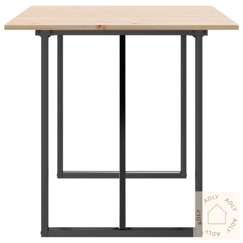 Spisebord O-Ramme 160X80X75 Cm Heltre Furu Og Stål