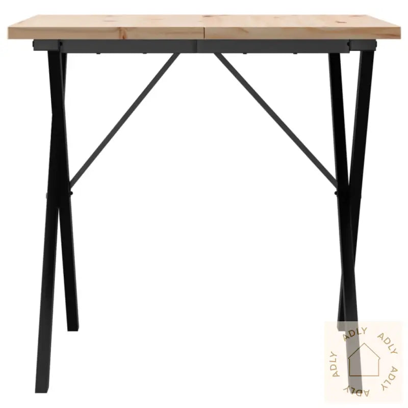 Spisebord X-Ramme 90X90X75,5 Cm Heltre Furu Og Stål
