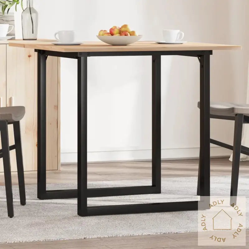 Spisebord O-Ramme 90X90X75 Cm Heltre Furu Og Stål