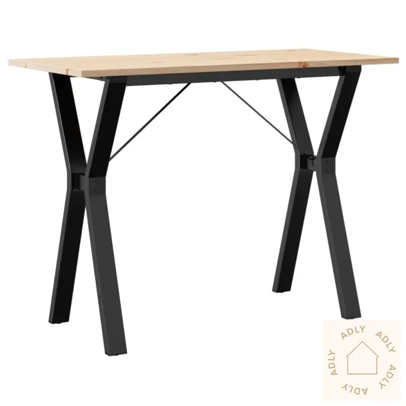 Spisebord Y-Ramme 100X50X75 Cm Heltre Furu Og Stål