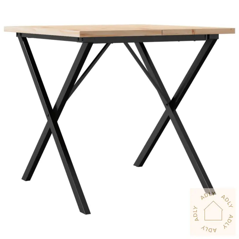 Spisebord X-Ramme 90X90X75,5 Cm Heltre Furu Og Stål