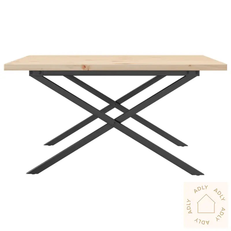 Salongbord X-Ramme 80X80X45,5 Cm Heltre Furu Og Stål