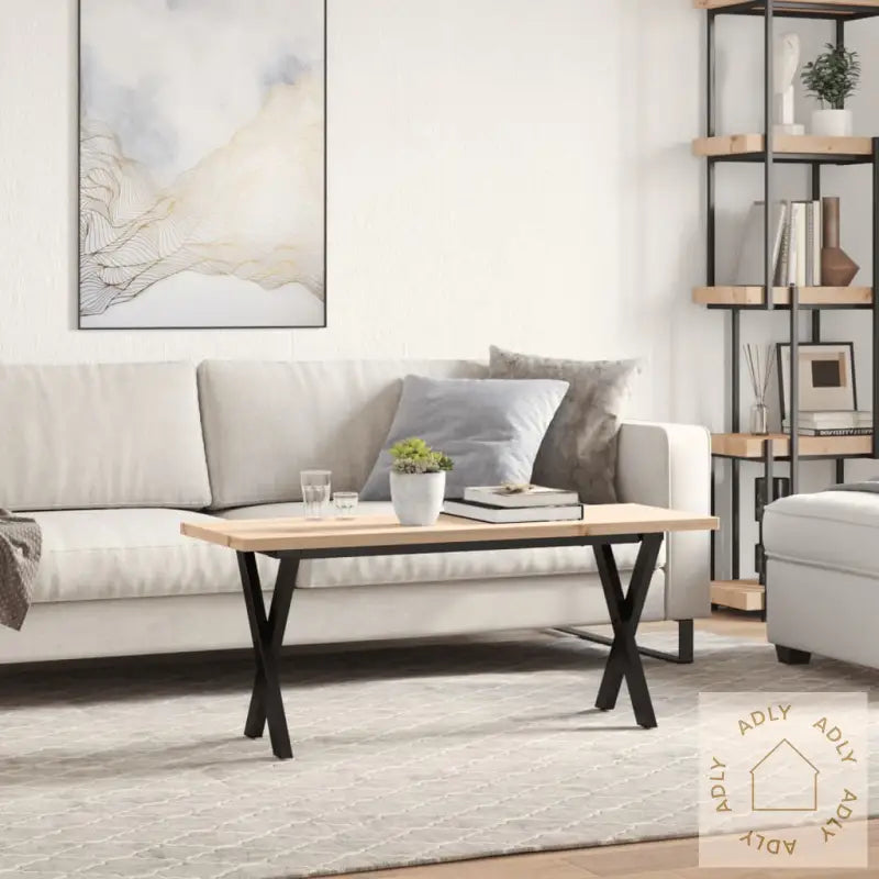 Salongbord X-Ramme 110X40X45,5 Cm Heltre Furu Og Stål
