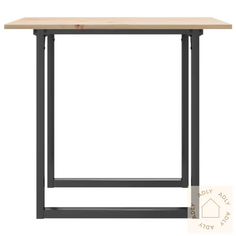 Spisebord O-Ramme 90X90X75 Cm Heltre Furu Og Stål