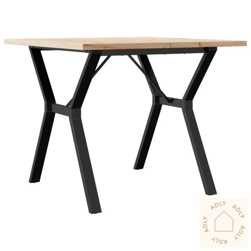 Spisebord Y-Ramme 90X90X75,5 Cm Heltre Furu Og Stål