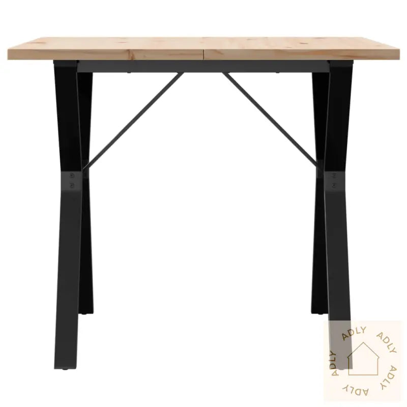 Spisebord Y-Ramme 90X90X75,5 Cm Heltre Furu Og Stål