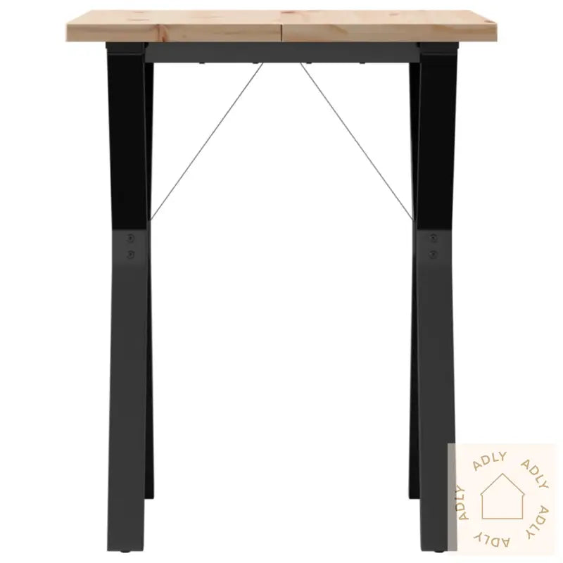 Spisebord Y-Ramme 60X60X75,5 Cm Heltre Furu Og Stål