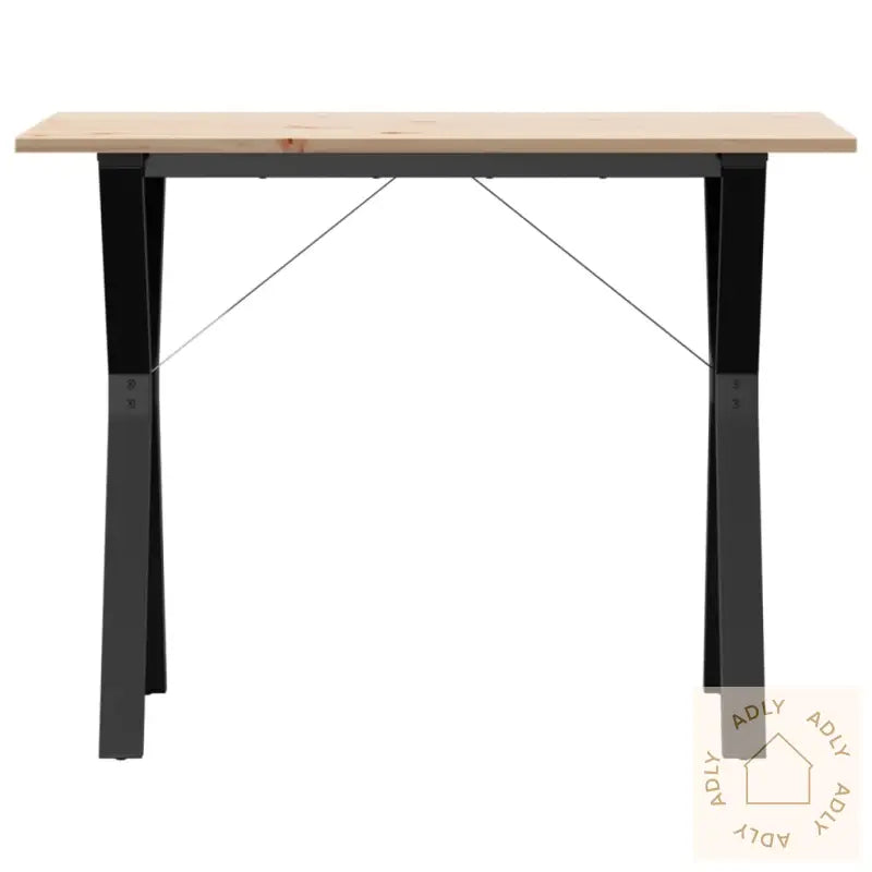Spisebord Y-Ramme 100X50X75 Cm Heltre Furu Og Stål