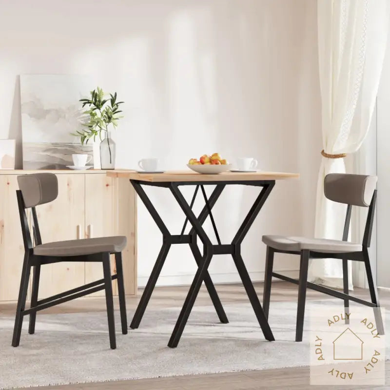 Spisebord Y-Ramme 70X70X75,5 Cm Heltre Furu Og Stål