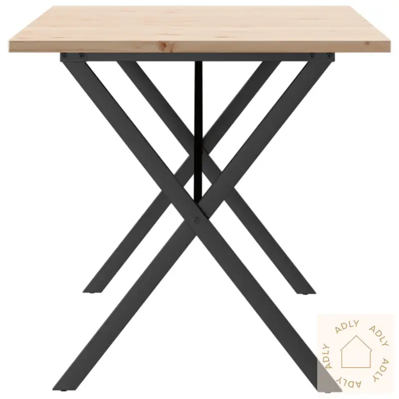 Spisebord X-Ramme 140X80X75,5 Cm Heltre Furu Og Stål