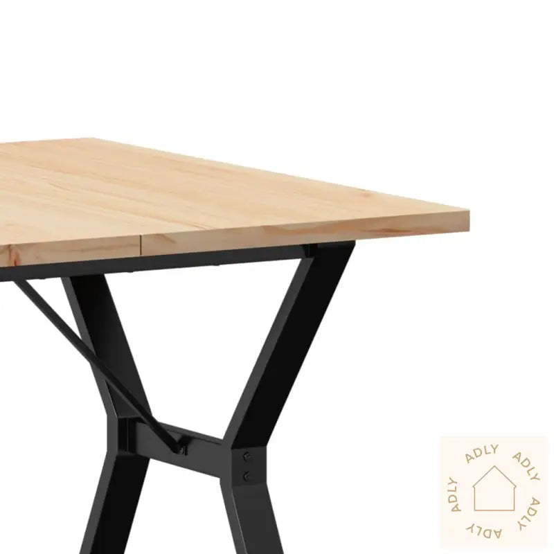 Spisebord Y-Ramme 90X90X75,5 Cm Heltre Furu Og Stål