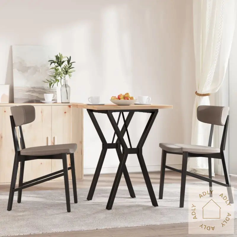 Spisebord Y-Ramme 60X60X75,5 Cm Heltre Furu Og Stål