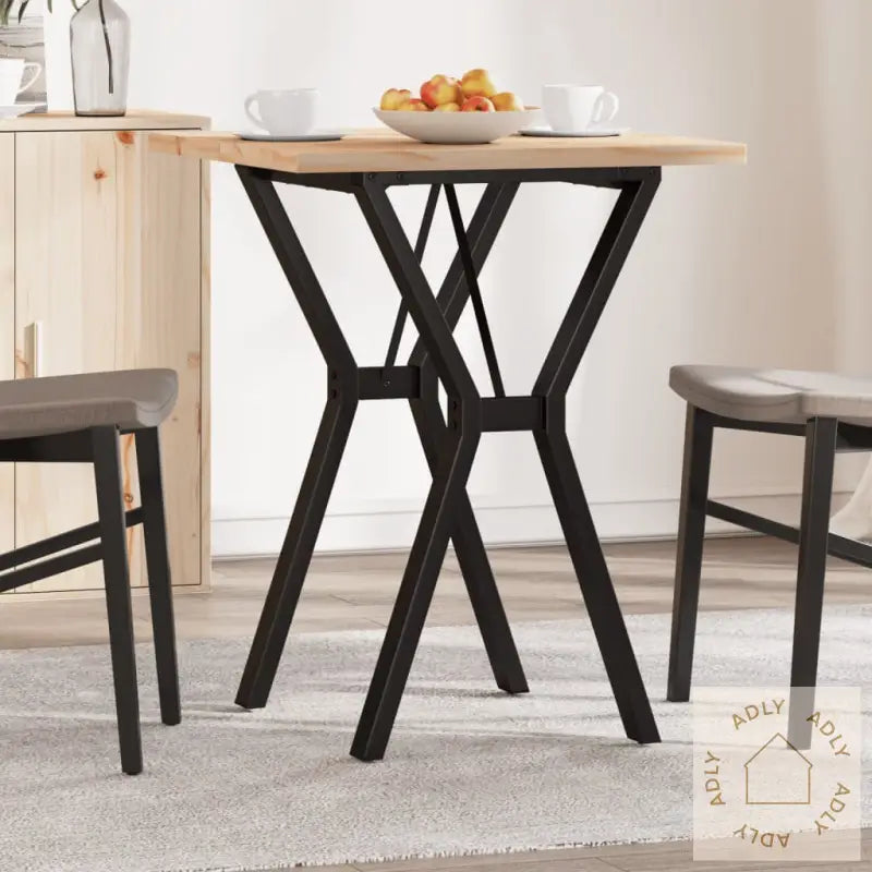 Spisebord Y-Ramme 60X60X75,5 Cm Heltre Furu Og Stål