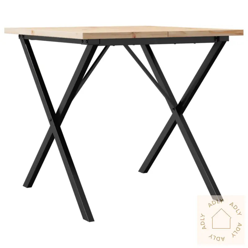 Spisebord X-Ramme 90X90X75,5 Cm Heltre Furu Og Stål