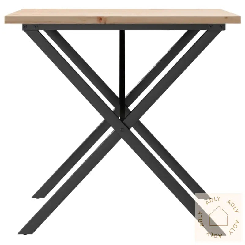Spisebord X-Ramme 90X90X75,5 Cm Heltre Furu Og Stål