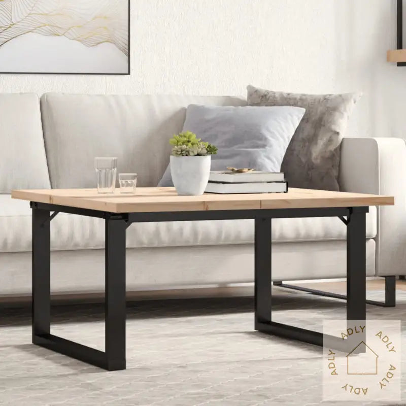 Salongbord O-Ramme 80X80X45,5 Cm Heltre Furu Og Stål