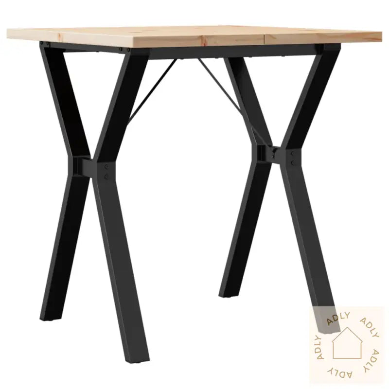 Spisebord Y-Ramme 70X70X75,5 Cm Heltre Furu Og Stål