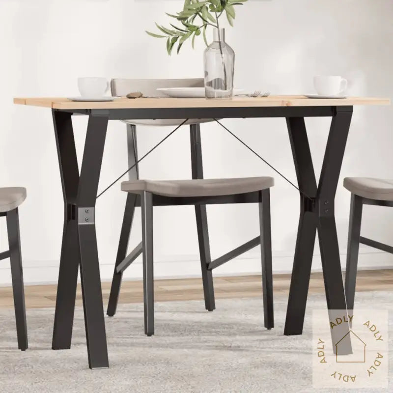 Spisebord Y-Ramme 100X50X75 Cm Heltre Furu Og Stål