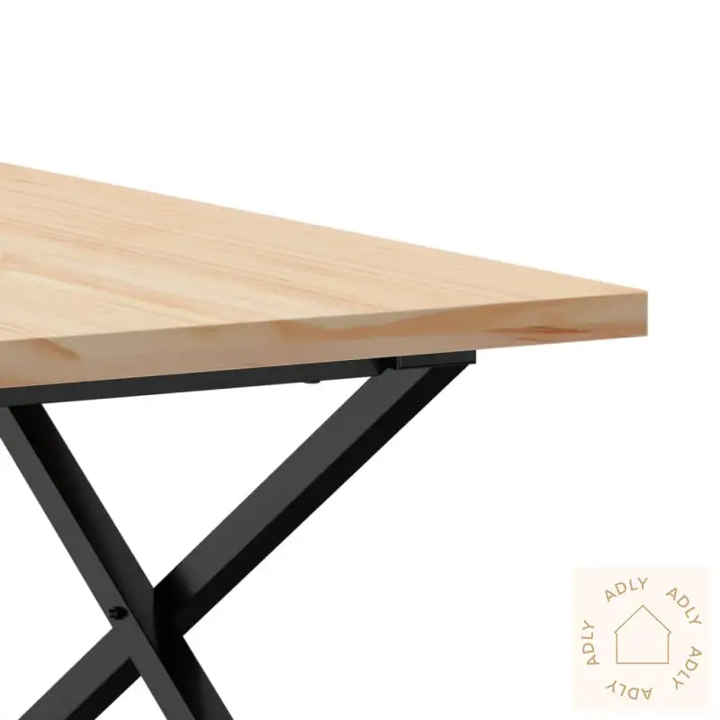 Salongbord X-Ramme 90X90X45,5 Cm Heltre Furu Og Stål