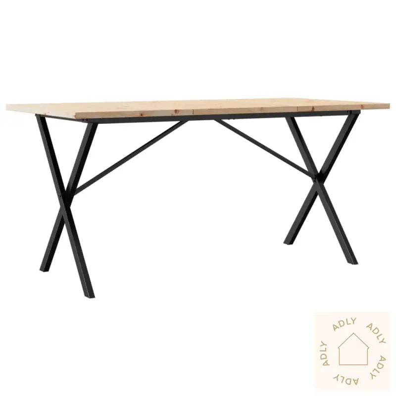 Spisebord X-Ramme 160X80X75,5 Cm Heltre Furu Og Stål