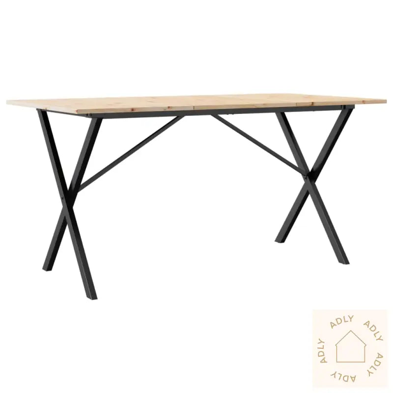 Salongbord X-Ramme 140X80X75 Cm Heltre Furu Og Stål