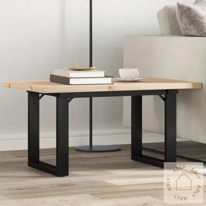 Salongbord O-Ramme 80X50X40,5 Cm Heltre Furu Og Stål