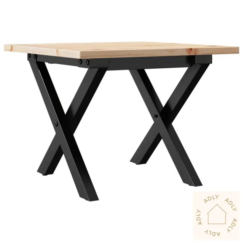 Salongbord X-Ramme 40X40X35 Cm Heltre Furu Og Stål