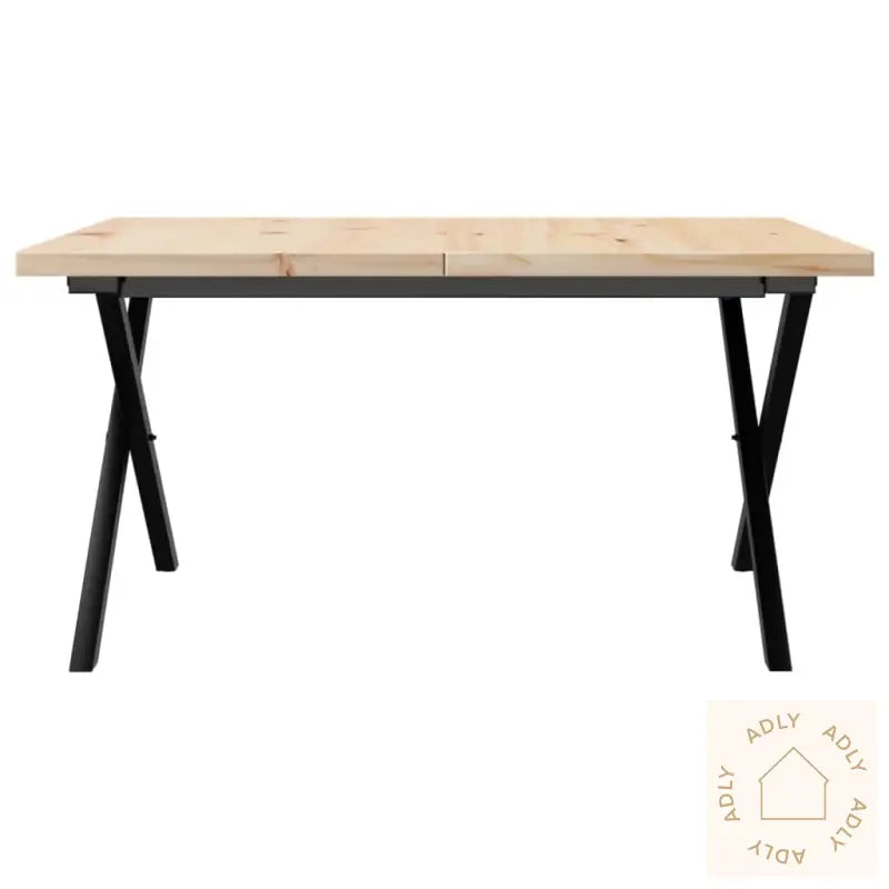 Salongbord X-Ramme 90X90X45,5 Cm Heltre Furu Og Stål