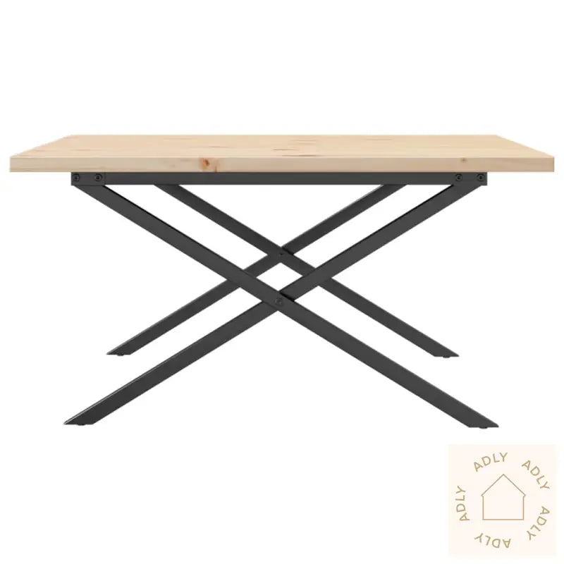 Salongbord X-Ramme 90X90X45,5 Cm Heltre Furu Og Stål