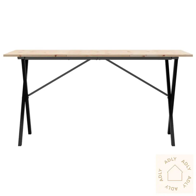 Salongbord X-Ramme 140X80X75 Cm Heltre Furu Og Stål